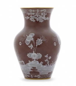 Ginori Oriente Italiano Castagna Ming Vase - 9"